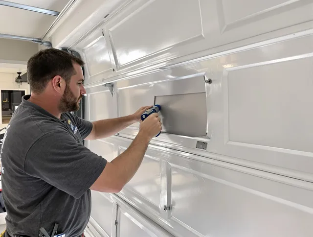 Garage door panel repair by Port Wentworth Garage Door Repair in Port Wentworth